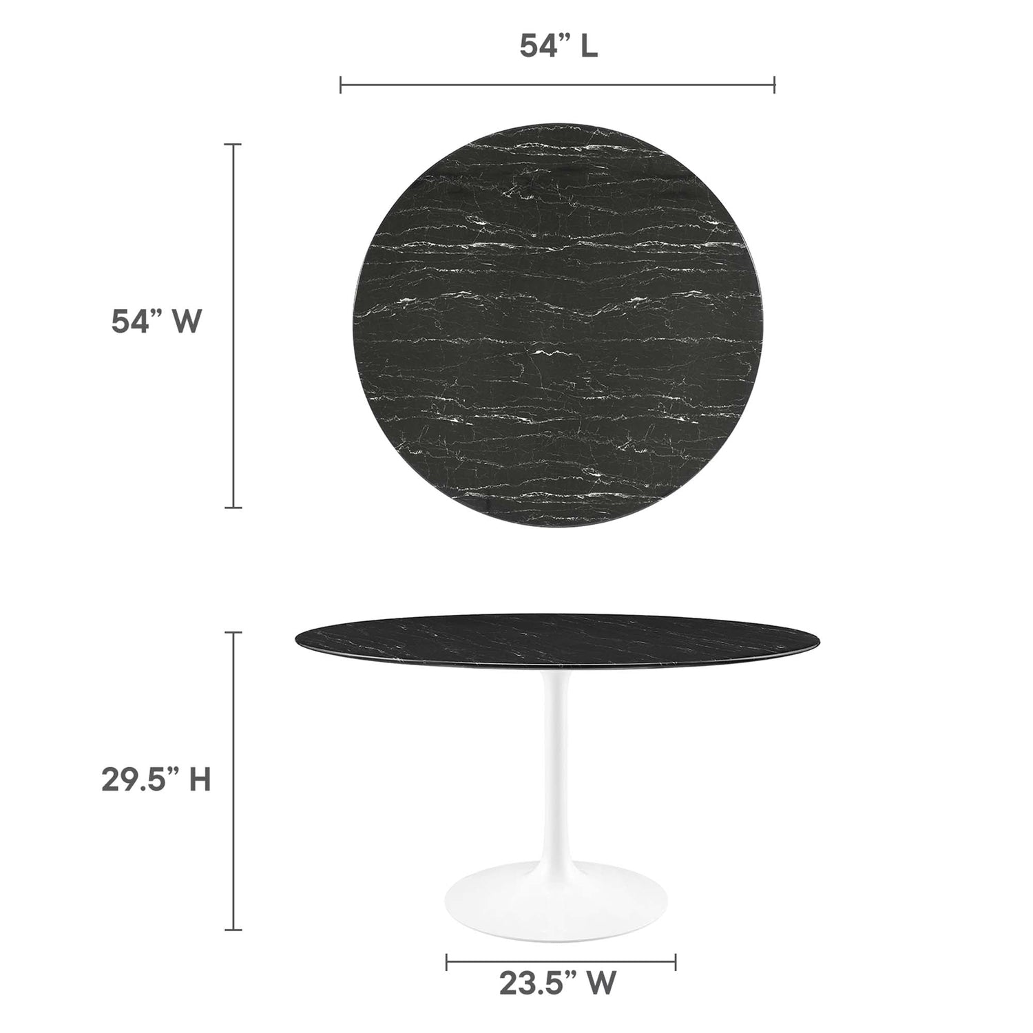 Lippa Round 54&quot; Dining Table by Modway