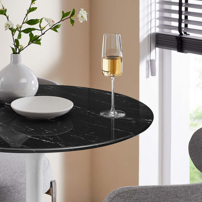 Lippa Round Artificial Marble Bar Table by Modway