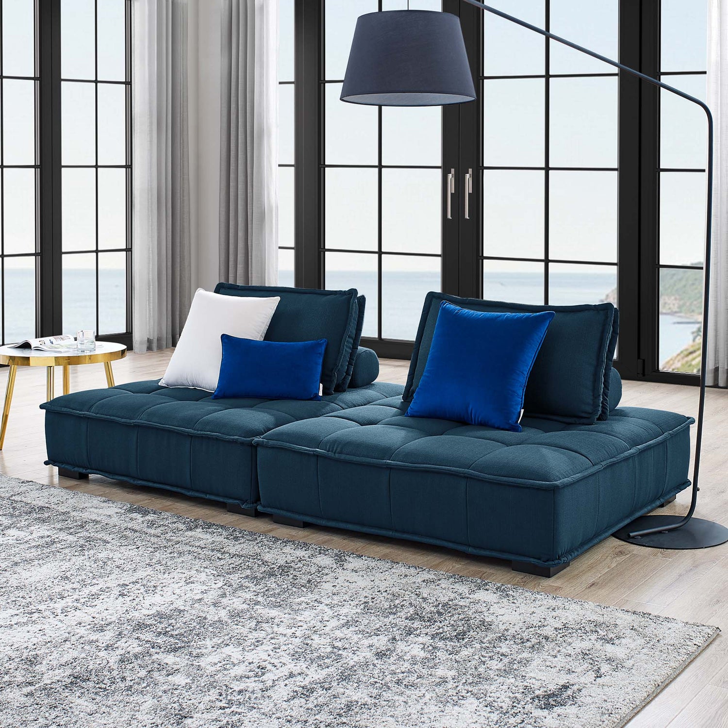 Saunter 2-Piece Tufted Fabric Fabric Loveseat by Modway