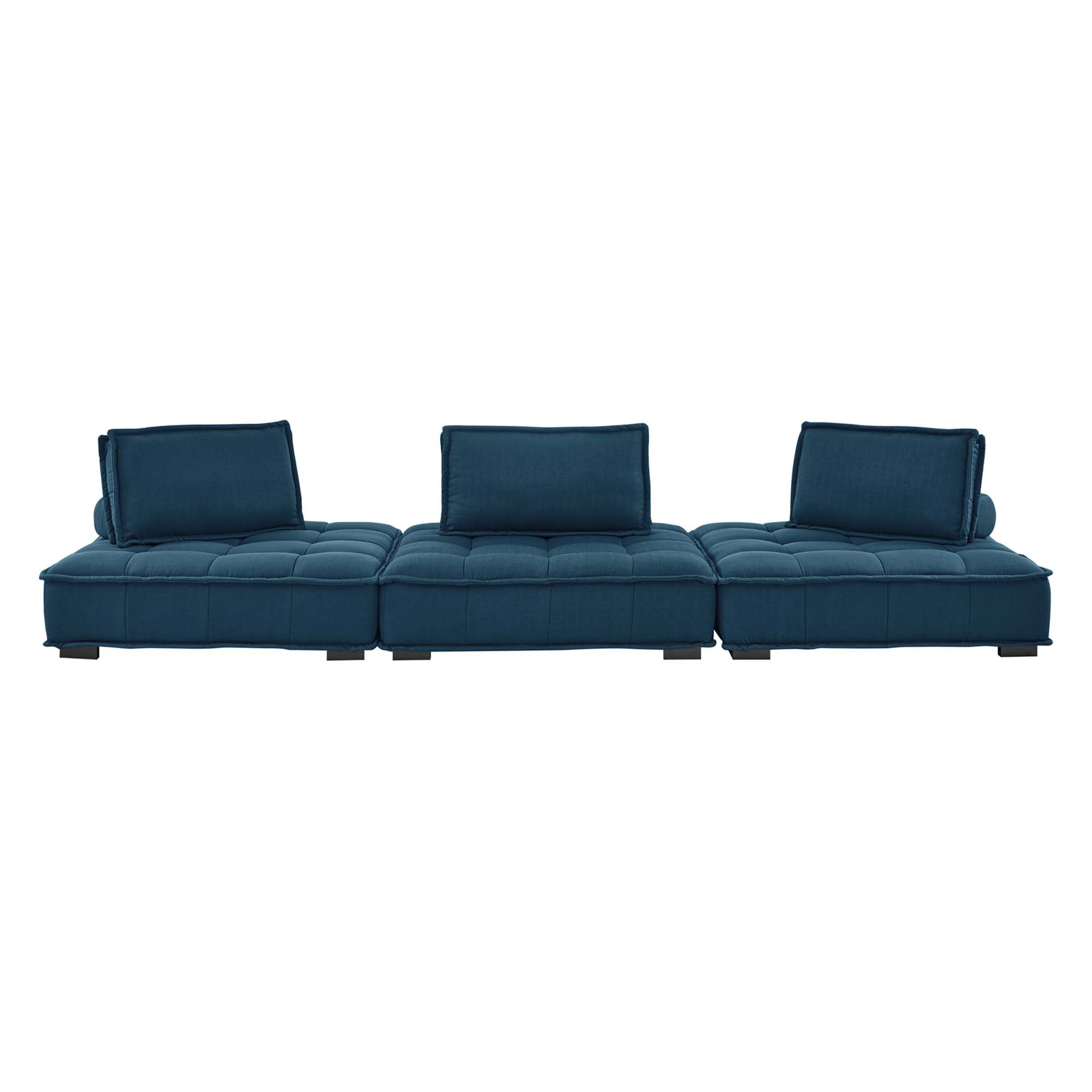Saunter 3-Piece Tufted Fabric Fabric Sofa by Modway