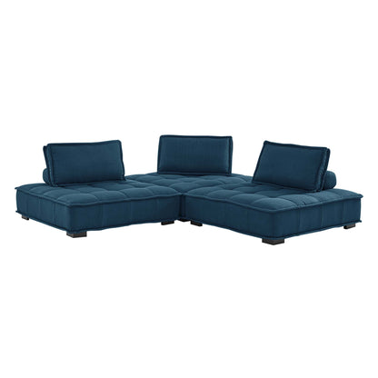 Saunter 3-Piece Tufted Fabric Fabric Sofa by Modway