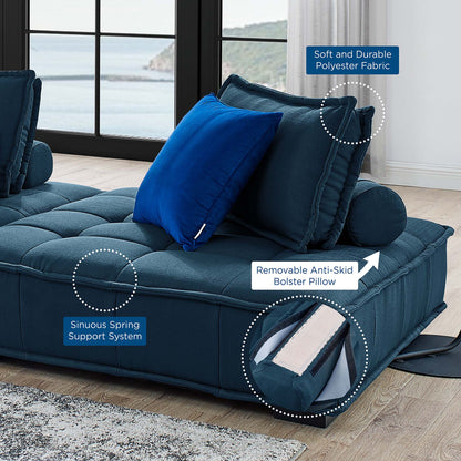 Saunter 3-Piece Tufted Fabric Fabric Sofa by Modway