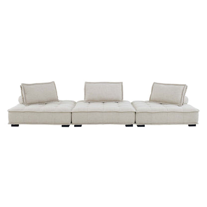 Saunter 3-Piece Tufted Fabric Fabric Sofa by Modway