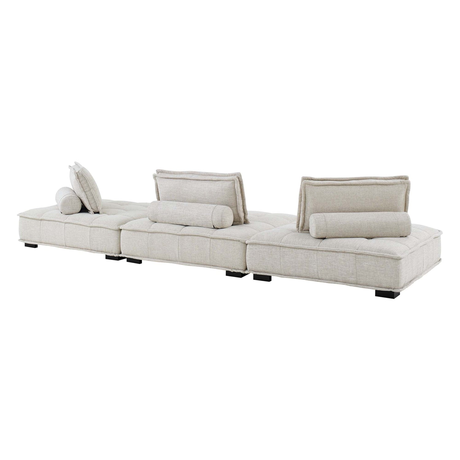 Saunter 3-Piece Tufted Fabric Fabric Sofa by Modway