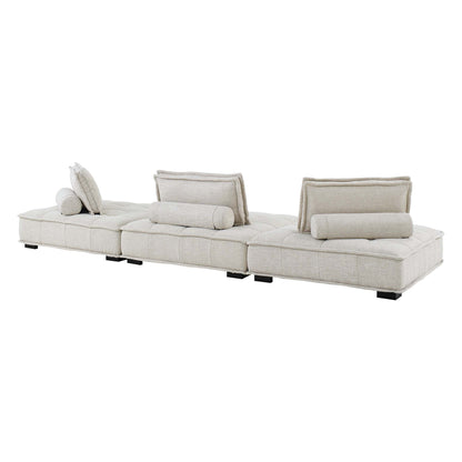 Saunter 3-Piece Tufted Fabric Fabric Sofa by Modway