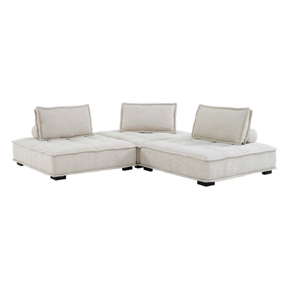Saunter 3-Piece Tufted Fabric Fabric Sofa by Modway