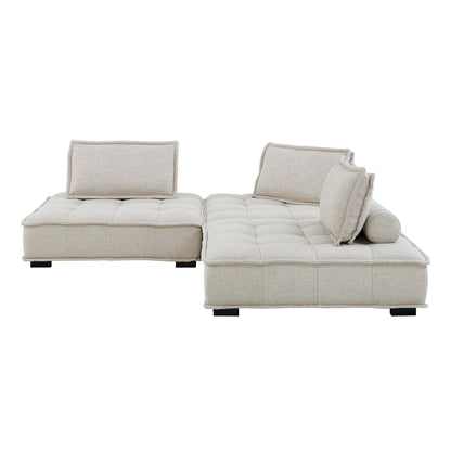 Saunter 3-Piece Tufted Fabric Fabric Sofa by Modway