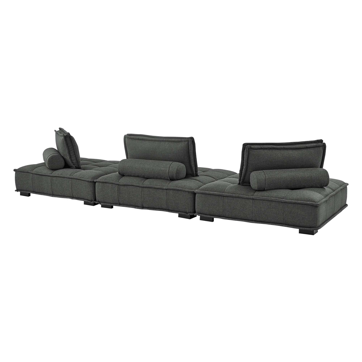 Saunter 3-Piece Tufted Fabric Fabric Sofa by Modway
