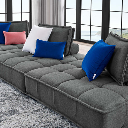 Saunter 3-Piece Tufted Fabric Fabric Sofa by Modway