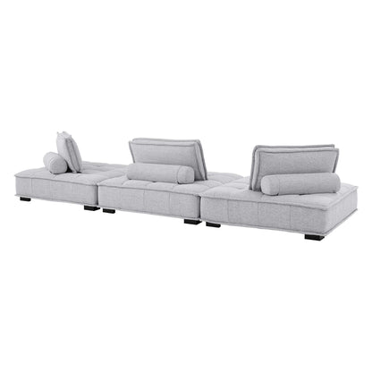 Saunter 3-Piece Tufted Fabric Fabric Sofa by Modway