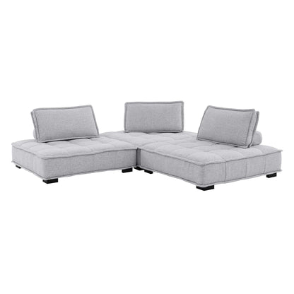 Saunter 3-Piece Tufted Fabric Fabric Sofa by Modway