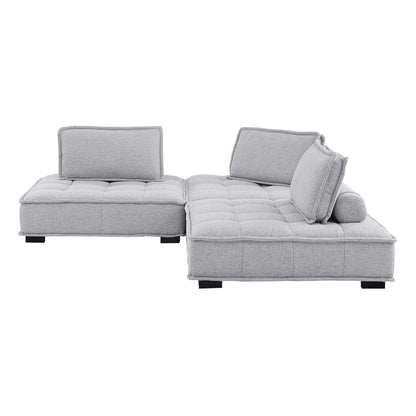 Saunter 3-Piece Tufted Fabric Fabric Sofa by Modway
