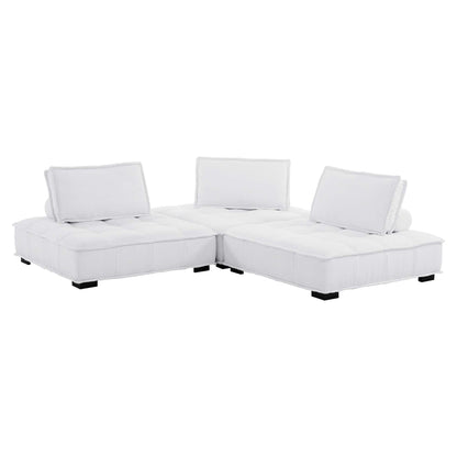 Saunter 3-Piece Tufted Fabric Fabric Sofa by Modway