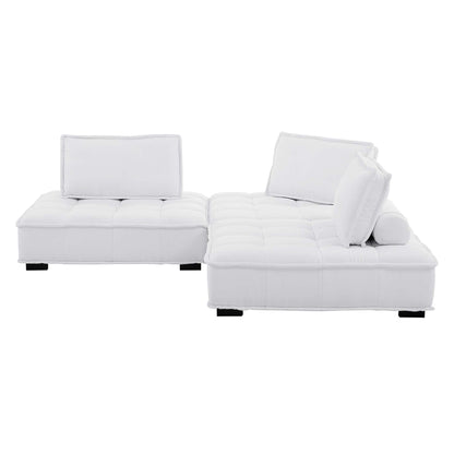 Saunter 3-Piece Tufted Fabric Fabric Sofa by Modway