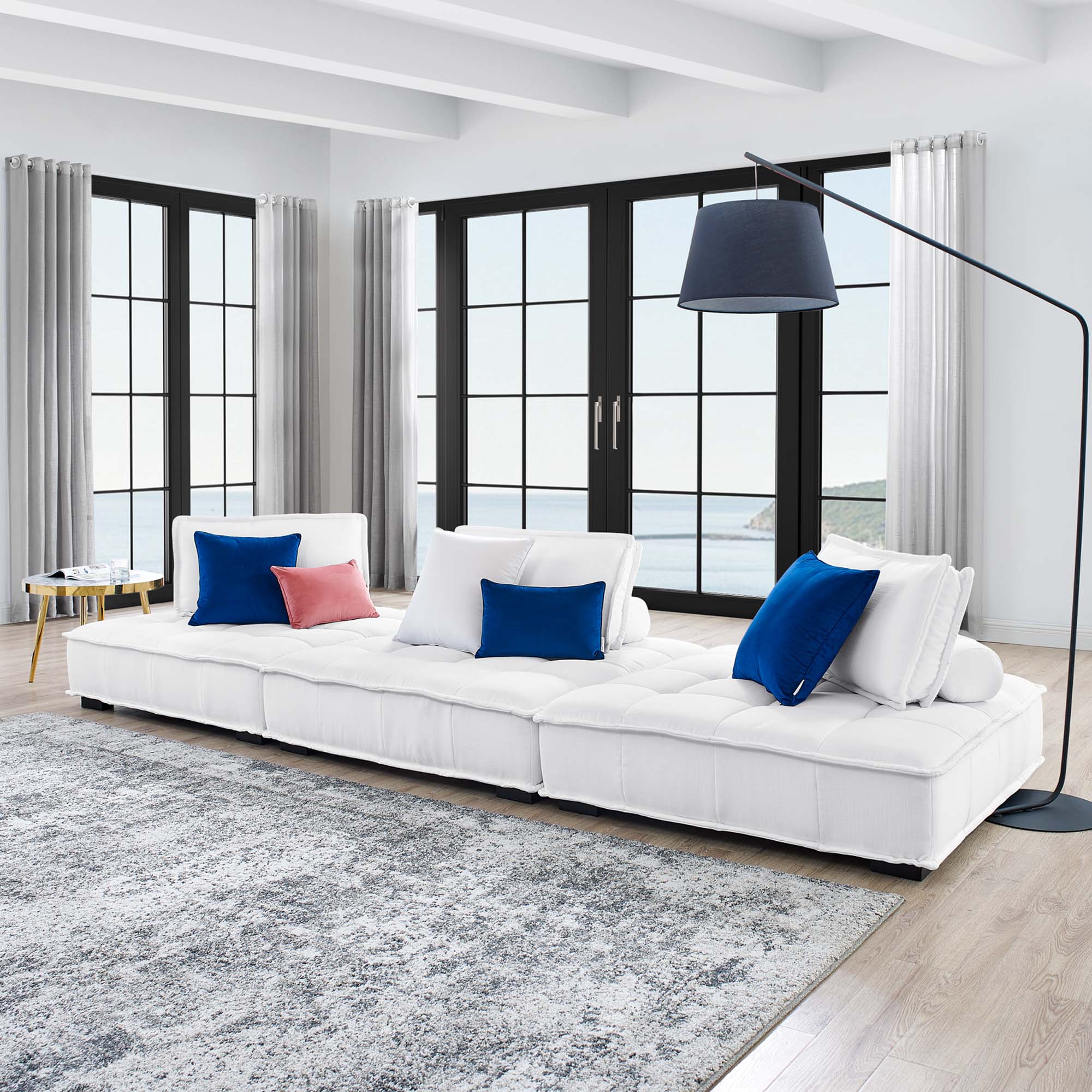 Saunter 3-Piece Tufted Fabric Fabric Sofa by Modway