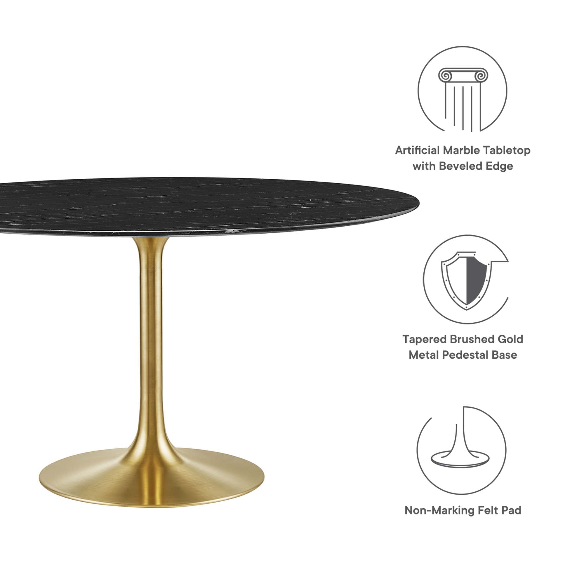 Lippa Round 54&quot; Dining Table by Modway