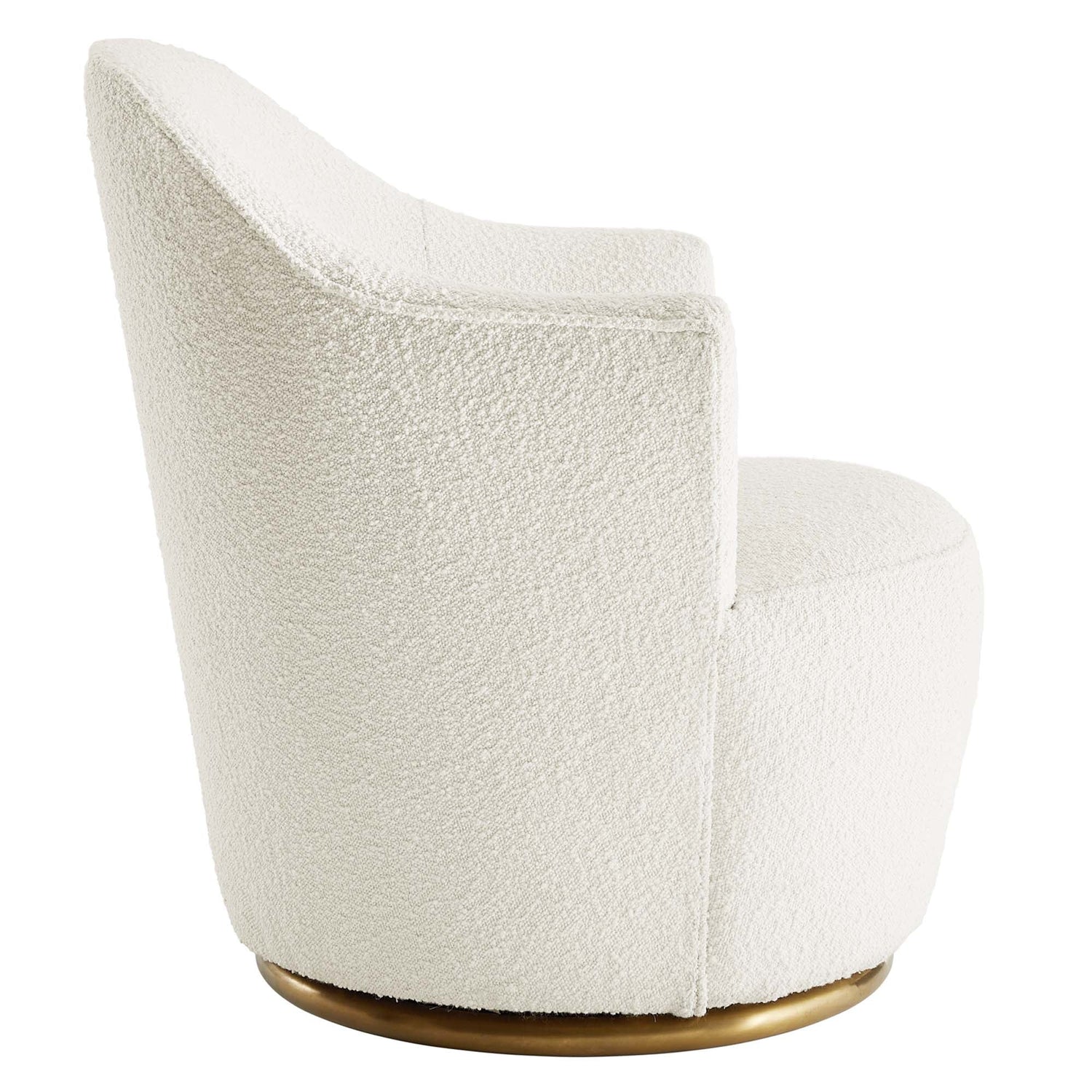 Nora Boucle Upholstered Swivel Chair by Modway