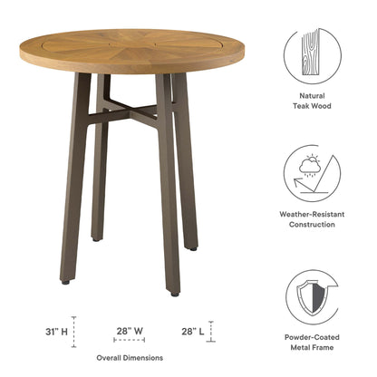 Meadow Outdoor Patio Teak Wood Dining Table by Modway