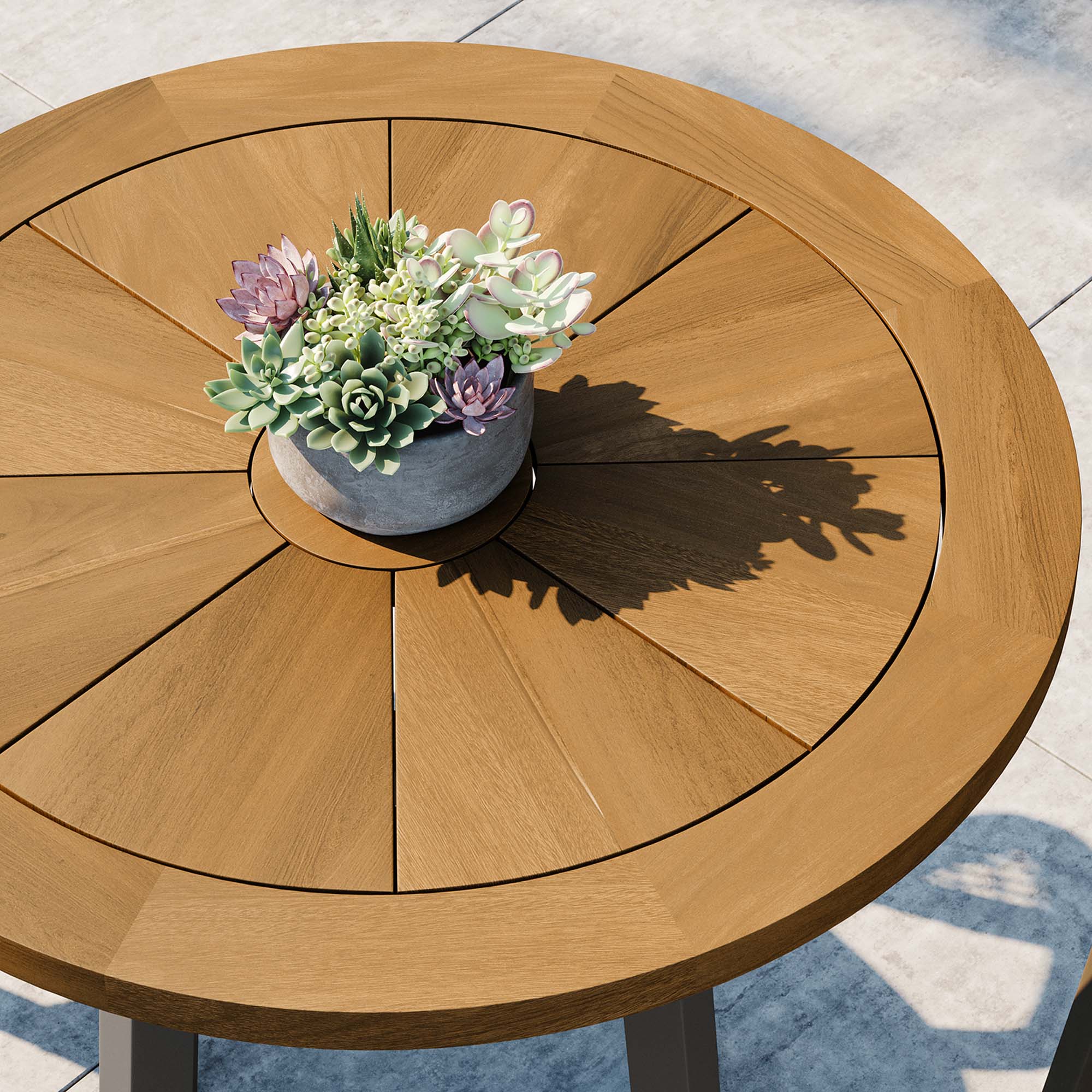 Meadow Outdoor Patio Teak Wood Dining Table by Modway