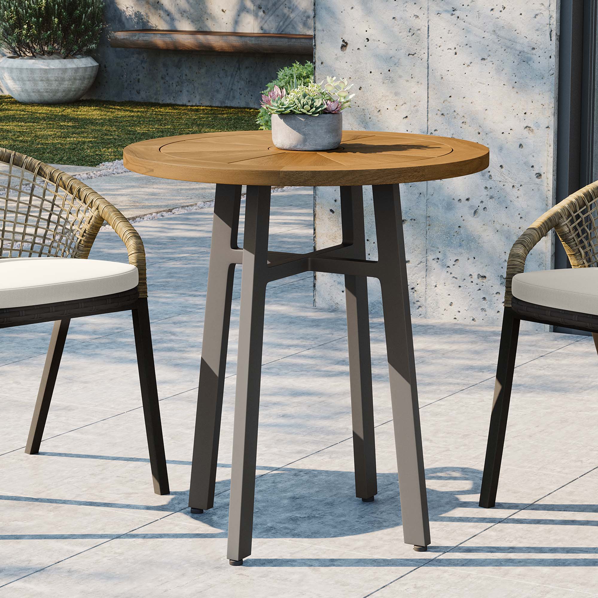 Meadow Outdoor Patio Teak Wood Dining Table by Modway