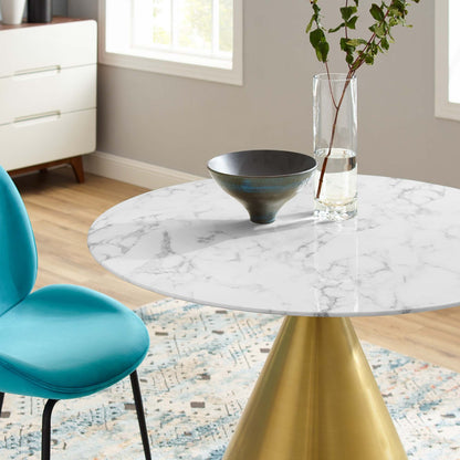 Tupelo 40&quot; Artificial Marble Dining Table by Modway