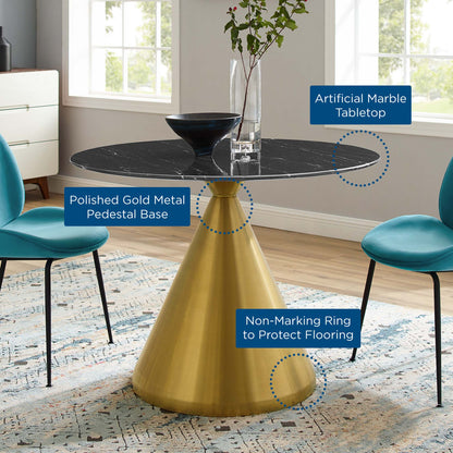 Tupelo 40&quot; Artificial Marble Dining Table by Modway