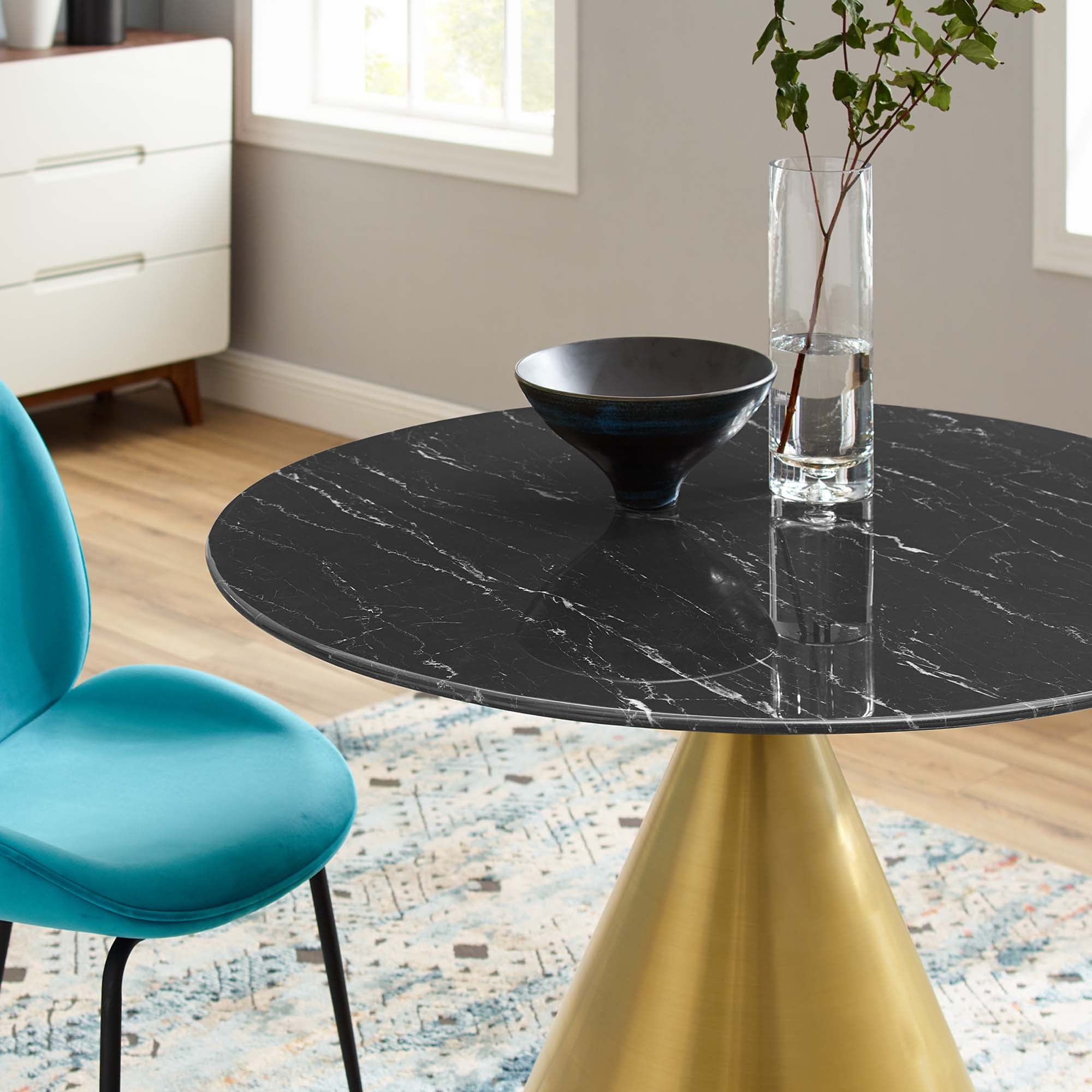Tupelo 40&quot; Artificial Marble Dining Table by Modway