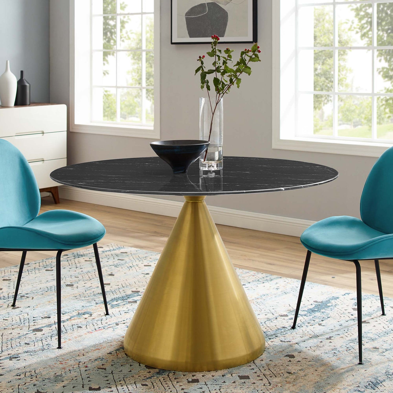 Tupelo 47&quot; Artificial Marble Dining Table by Modway