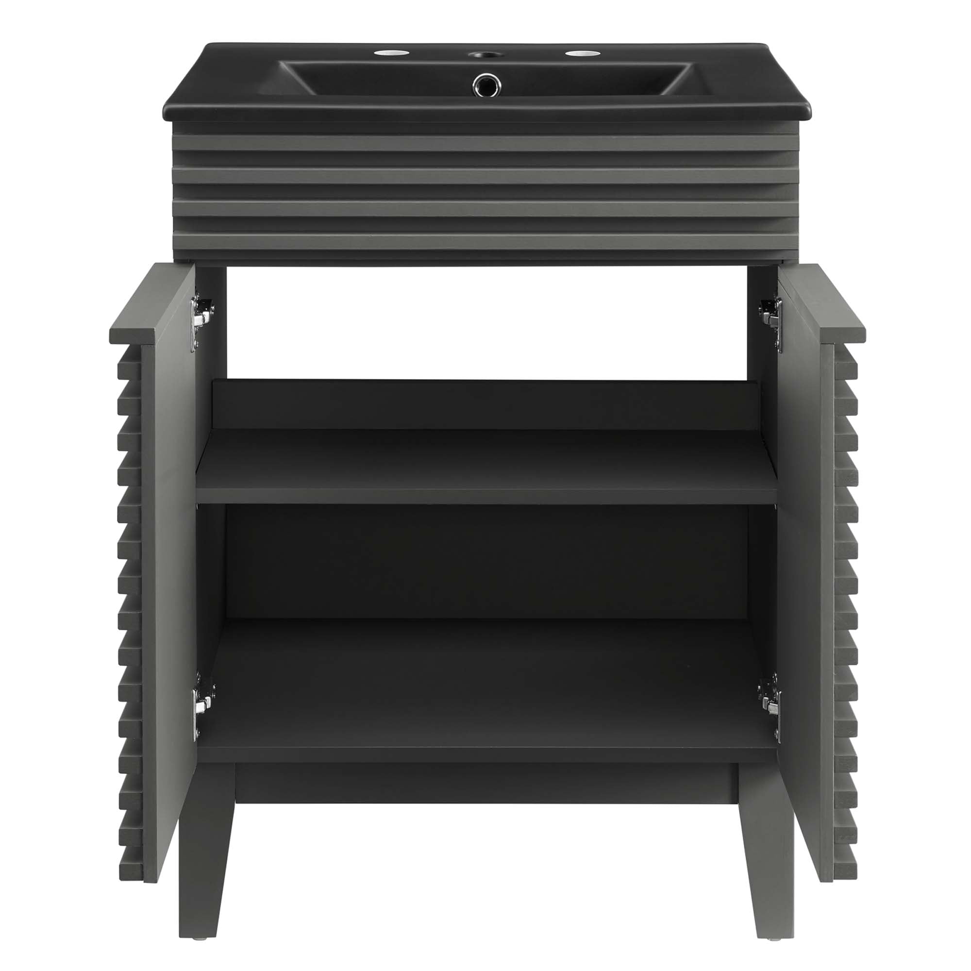 Render Bathroom Vanity with Black Basin Included By HouseBean