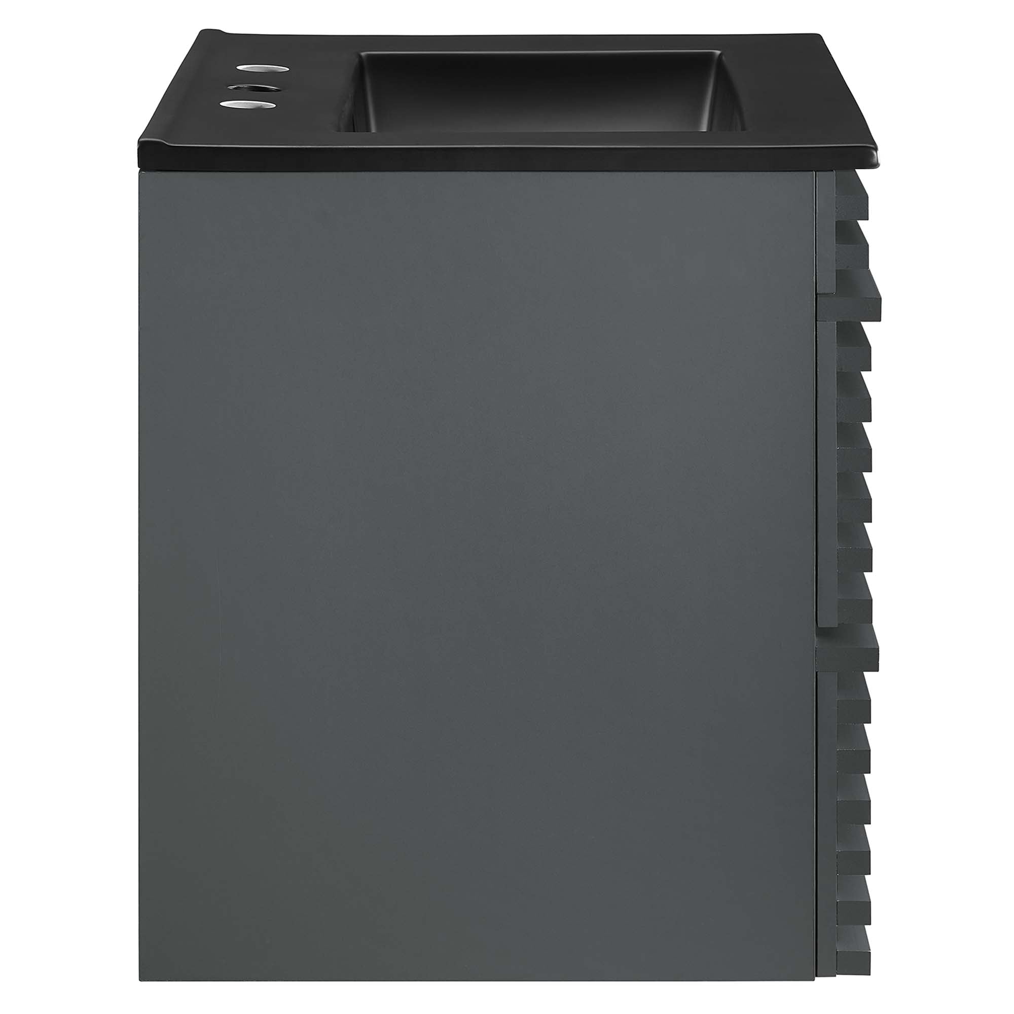 Render Wall-Mount Bathroom Vanity with Black Basin Included by Modway