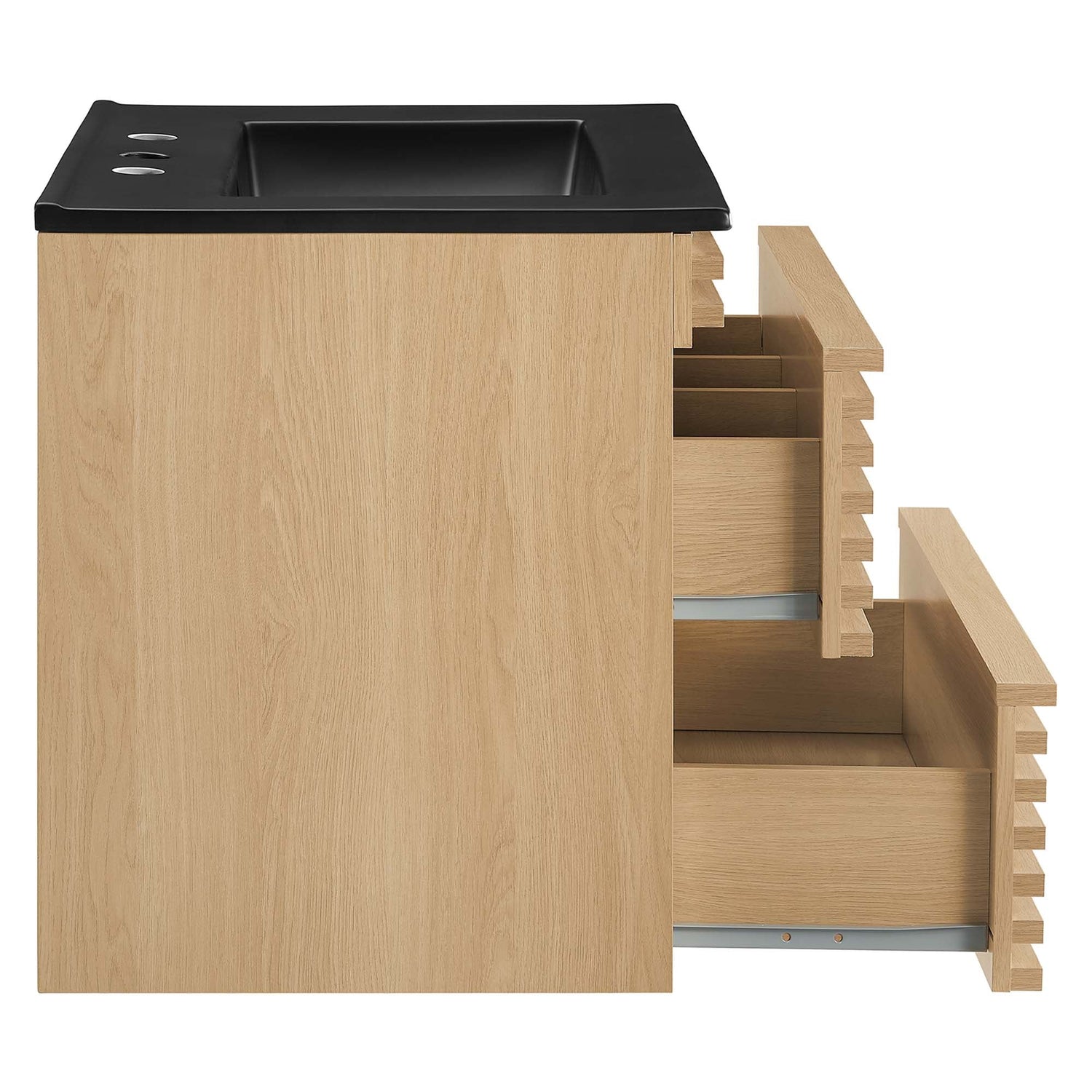 Render Wall-Mount Bathroom Vanity with Black Basin Included by Modway