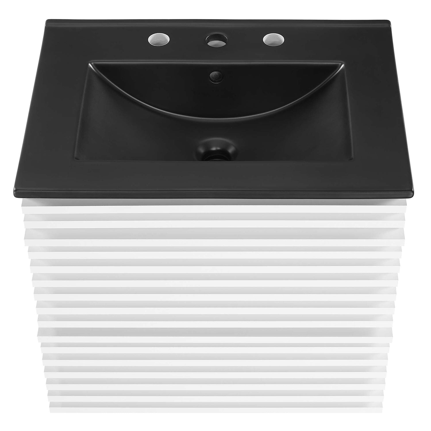 Render Wall-Mount Bathroom Vanity with Black Basin Included by Modway