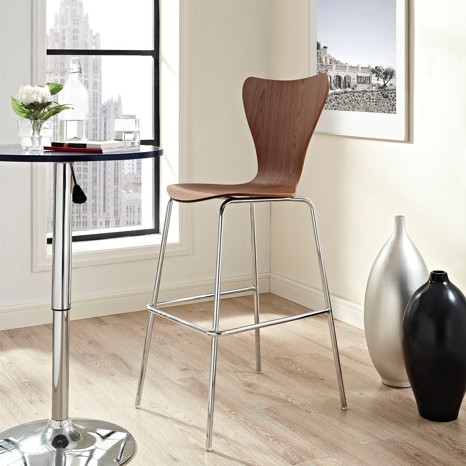 Ernie Wood Bar Stool By HouseBean