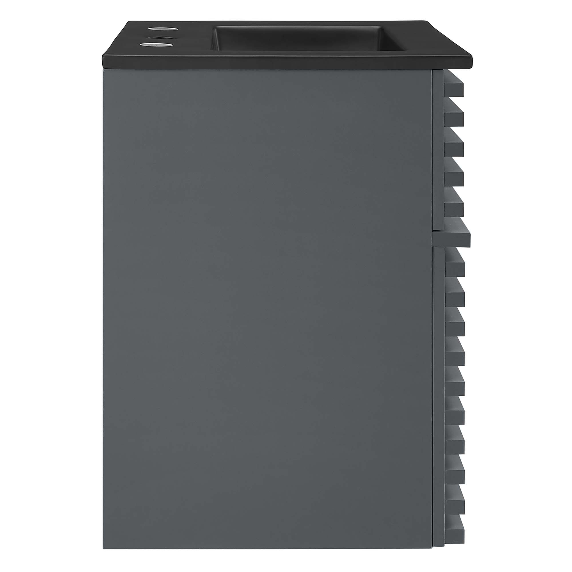 Render Wall-Mount Bathroom Vanity with Black Basin Included by Modway