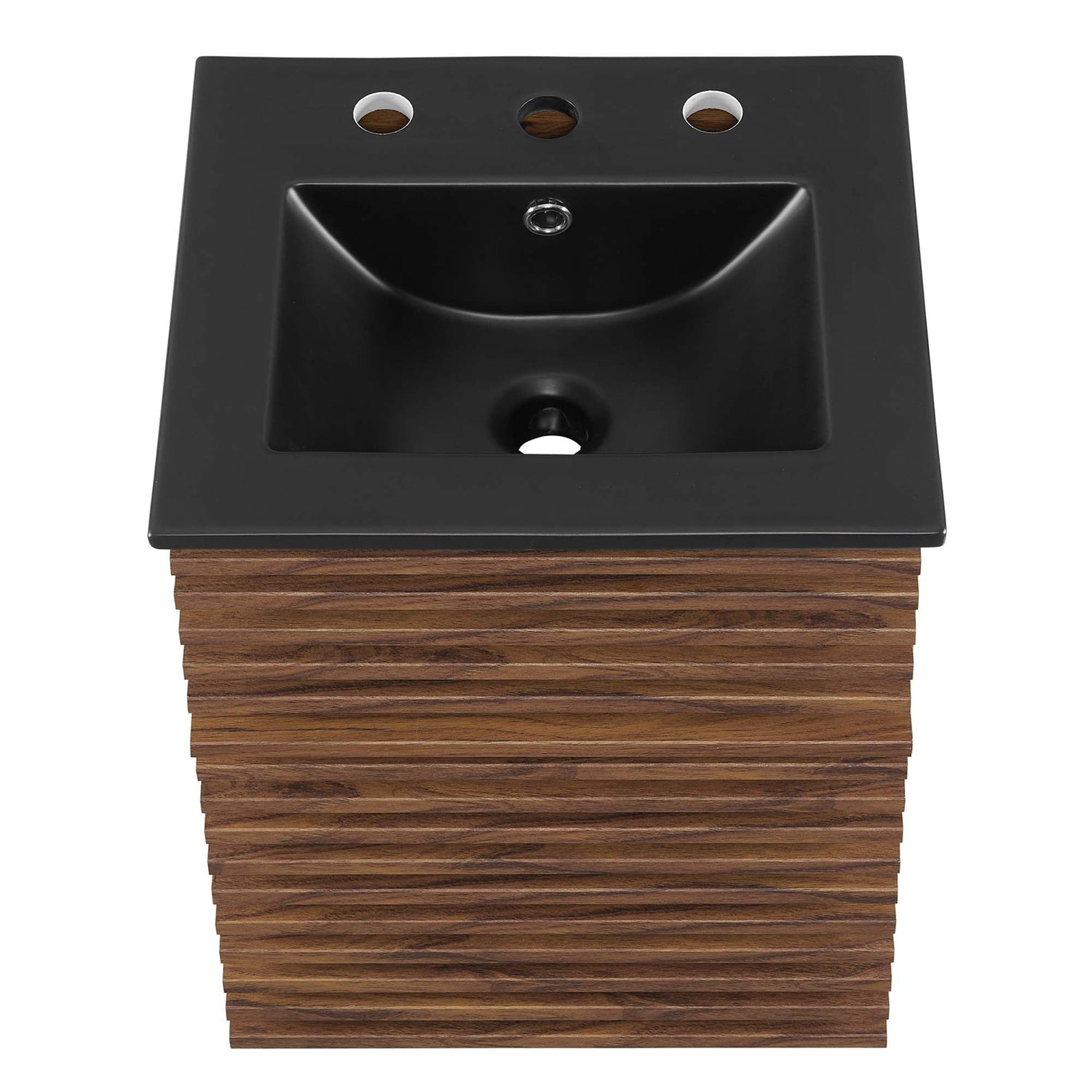 Render Wall-Mount Bathroom Vanity with Black Basin Included by Modway
