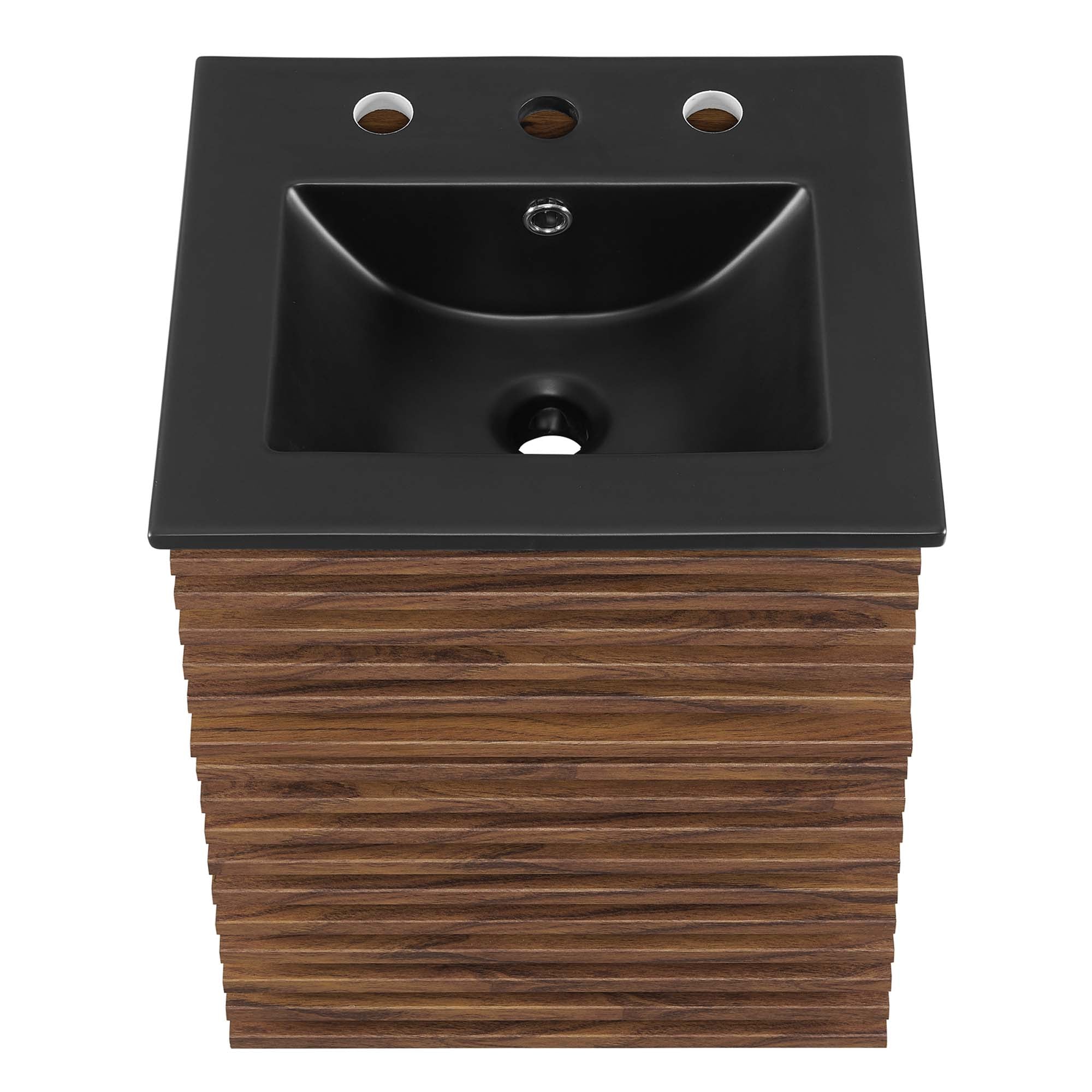 Render Wall-Mount Bathroom Vanity with Black Basin Included by Modway