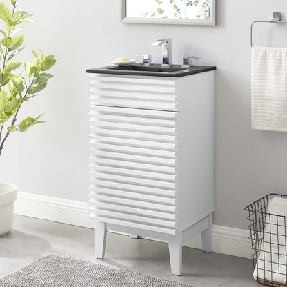 Render Bathroom Vanity with Black Basin Included by Modway