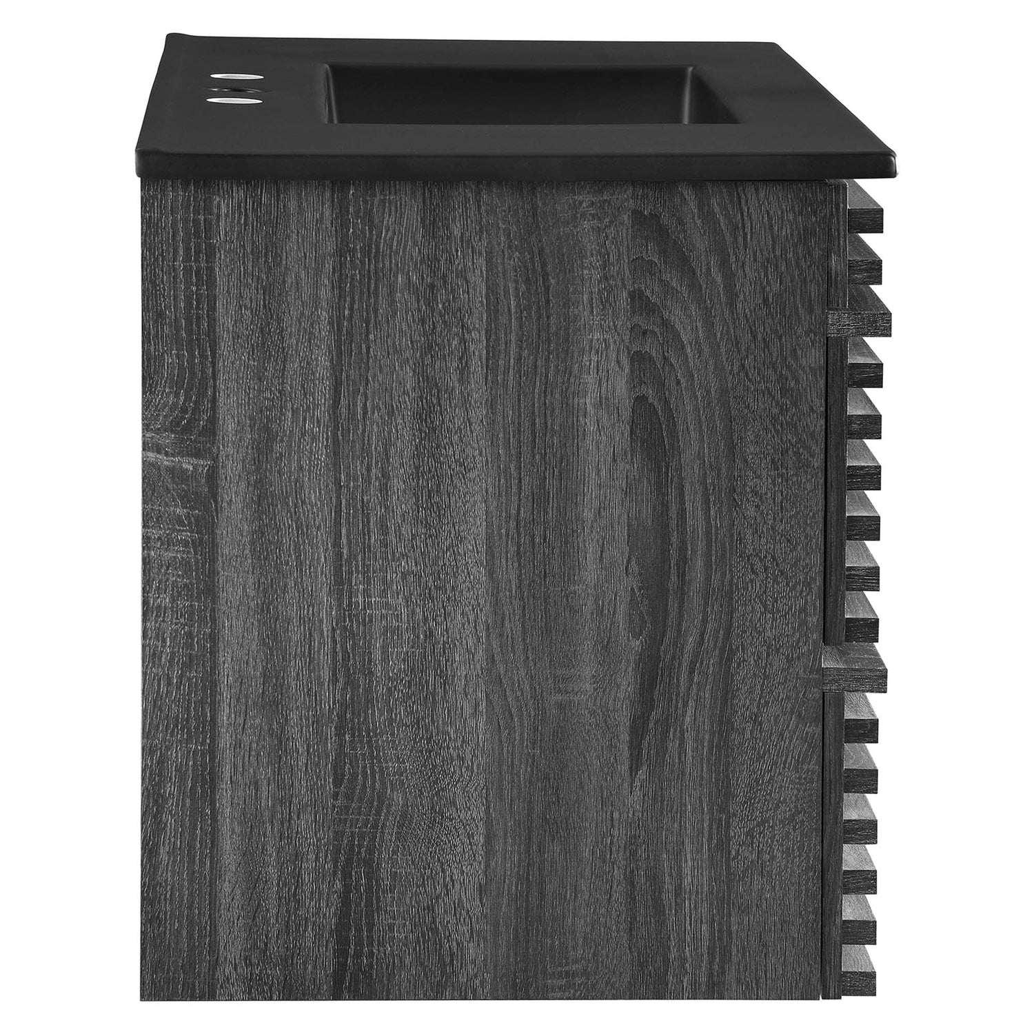 Render Wall-Mount Bathroom Vanity with Black Basin Included by Modway