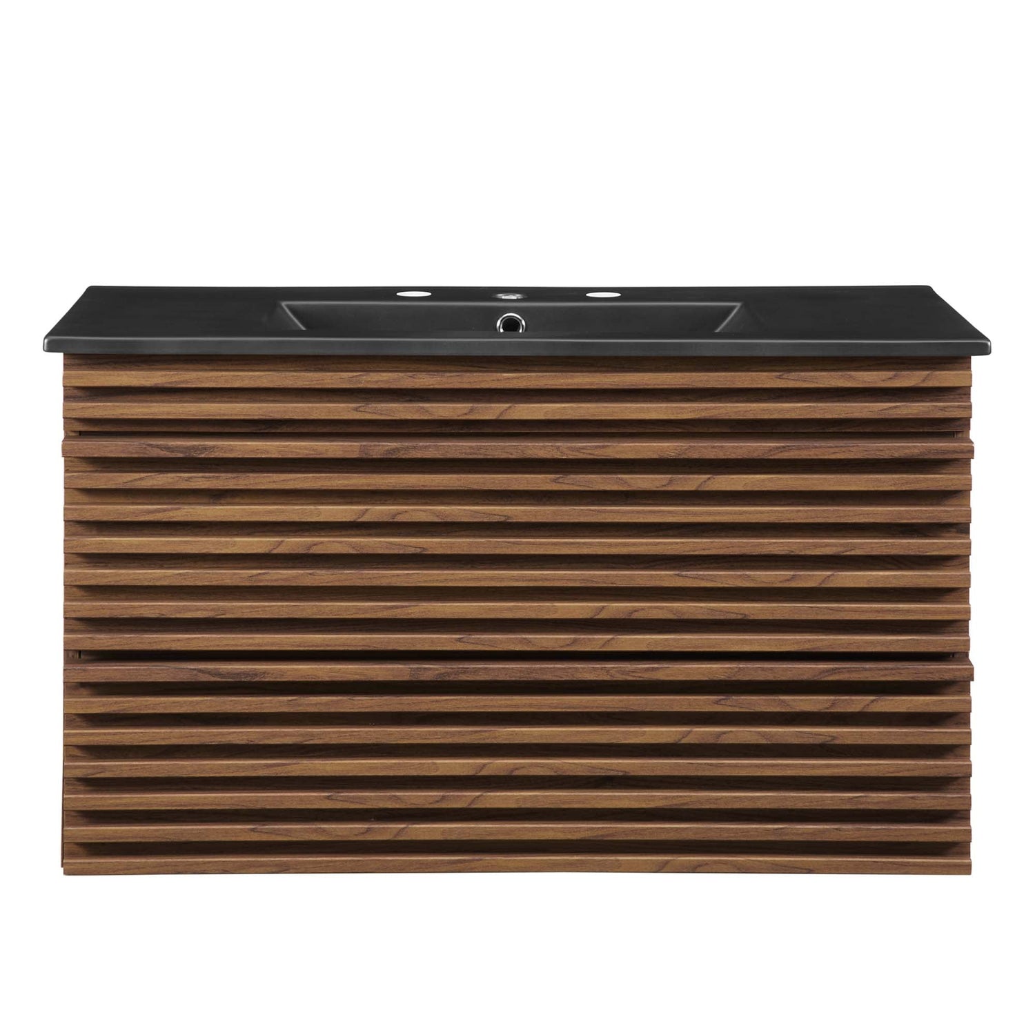 Render Wall-Mount Bathroom Vanity with Black Basin Included by Modway