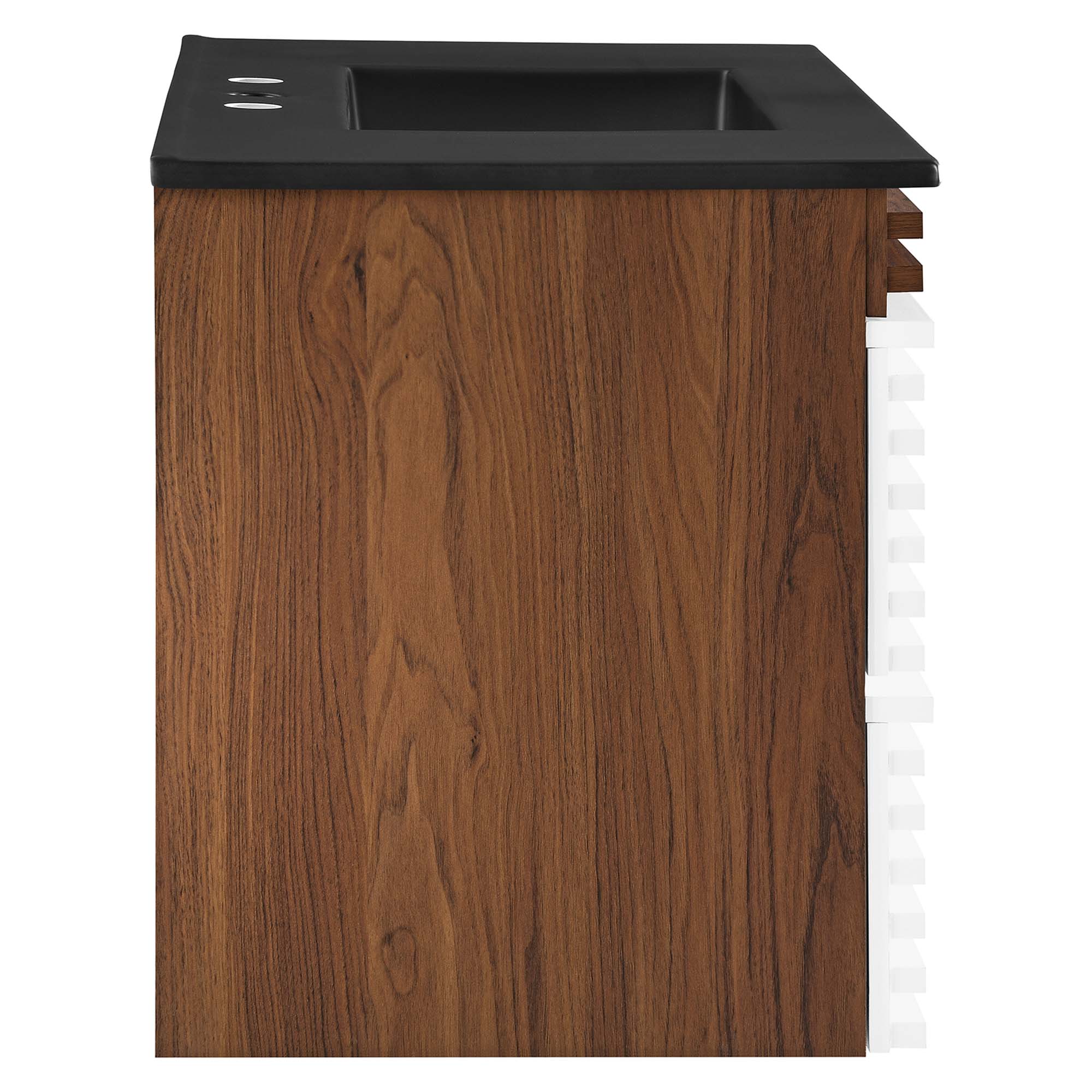 Render Wall-Mount Bathroom Vanity with Black Basin Included by Modway
