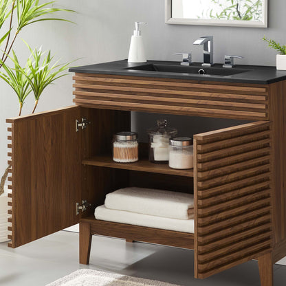 Render Bathroom Vanity with Black Basin Included By HouseBean