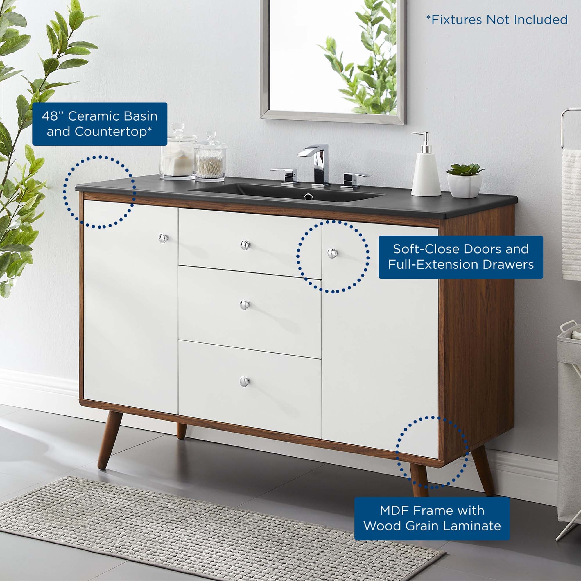 Transmit Bathroom Vanity Basin Included by Modway