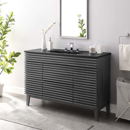 Render 48&quot; Bathroom Vanity with Black Basin Included by Modway
