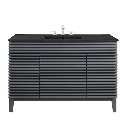 Render 48&quot; Bathroom Vanity with Black Basin Included by Modway
