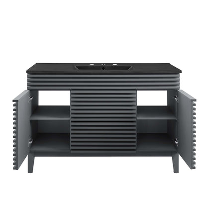 Render 48&quot; Bathroom Vanity with Black Basin Included by Modway