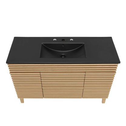 Render 48&quot; Bathroom Vanity with Black Basin Included by Modway