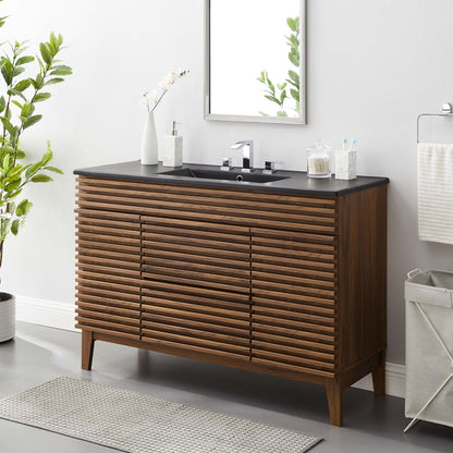 Render 48&quot; Bathroom Vanity with Black Basin Included by Modway