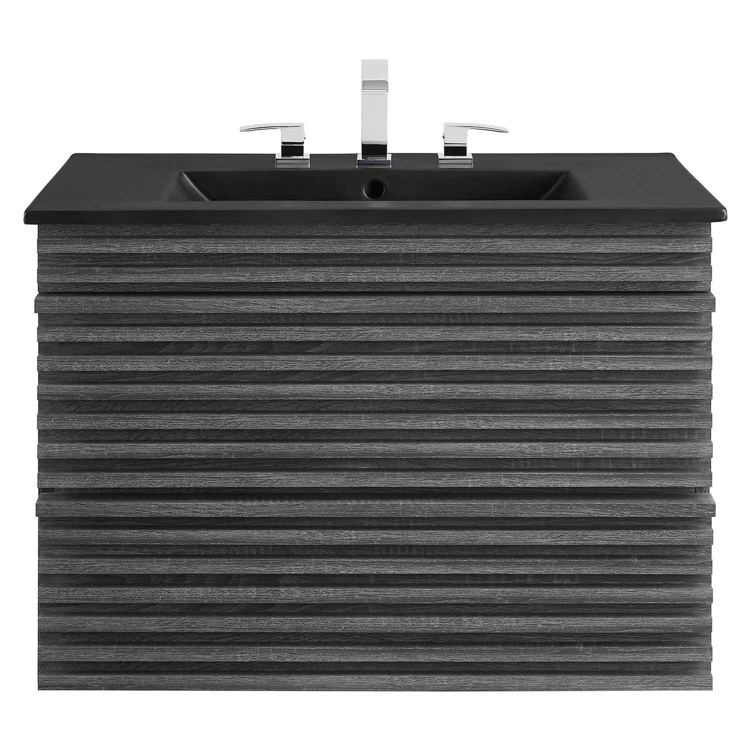 Render Wall-Mount Bathroom Vanity with Black Basin Included by Modway