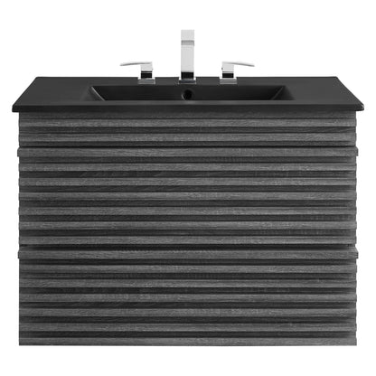 Render Wall-Mount Bathroom Vanity with Black Basin Included by Modway