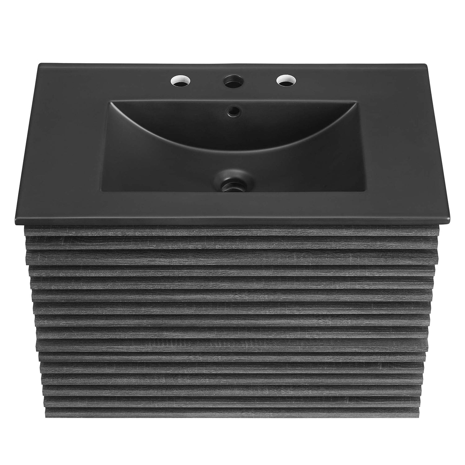 Render Wall-Mount Bathroom Vanity with Black Basin Included by Modway